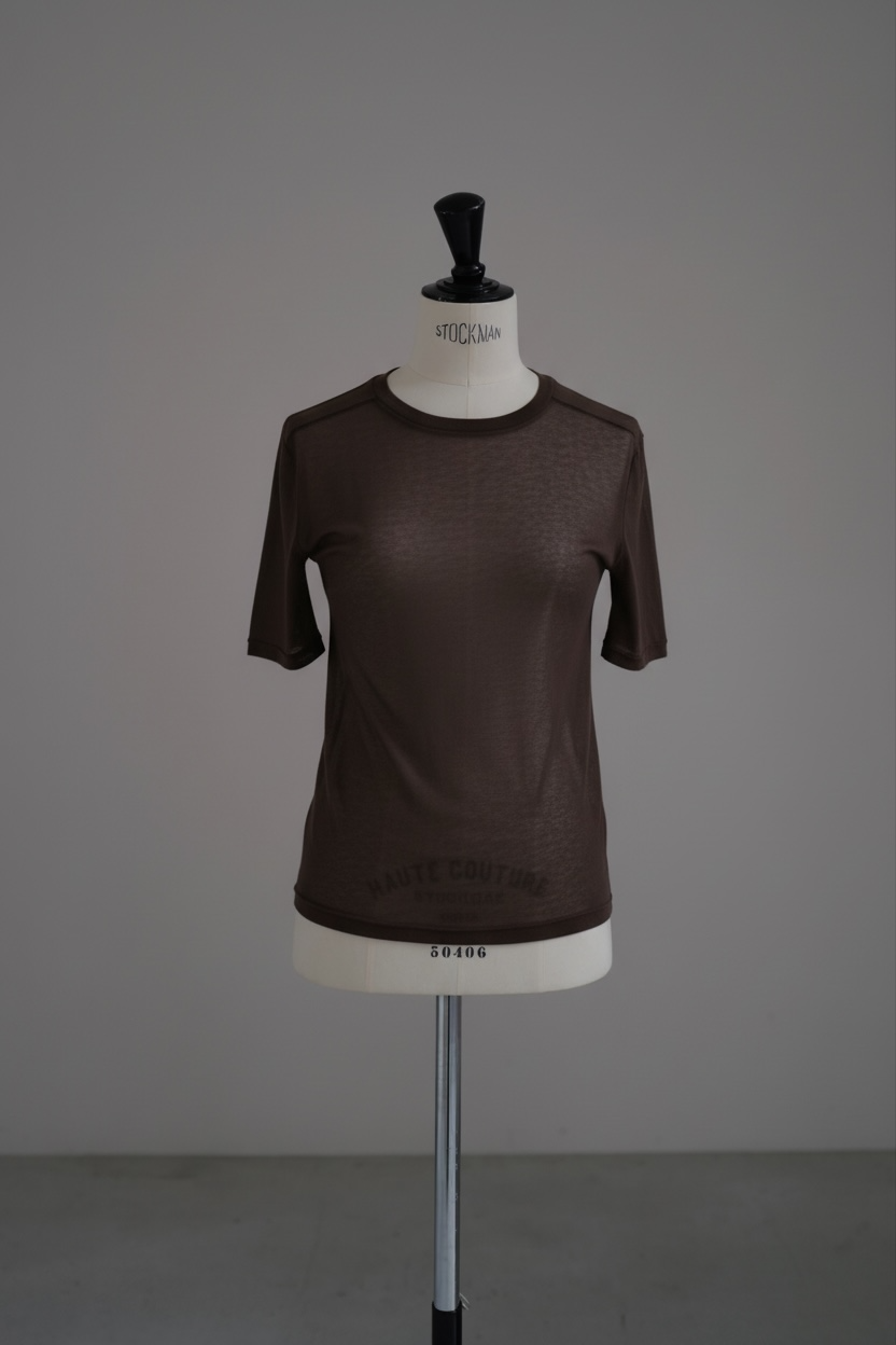 【Pre Order】Soft Sheer Half-Sleeve Tee