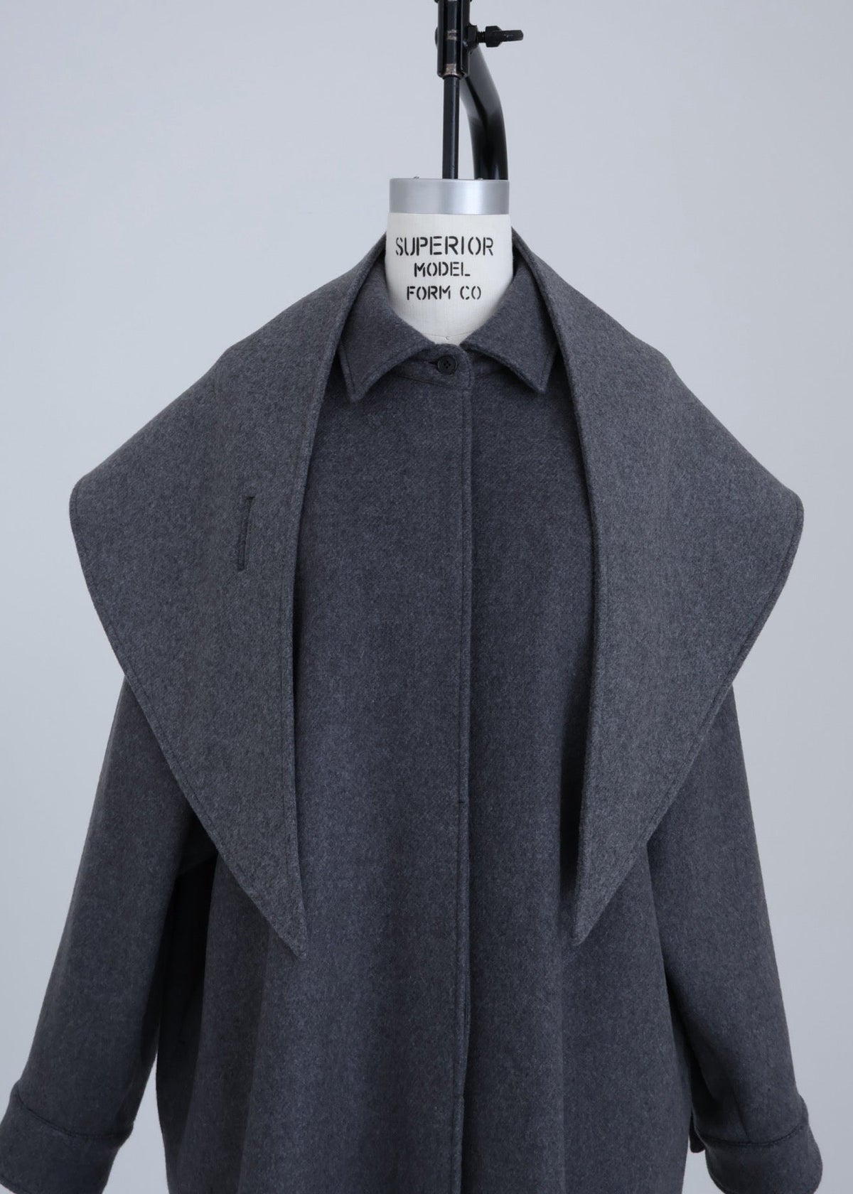 【Pre Order】 Wool Oversize Shirts Jacket & Wool Volume Stole Set