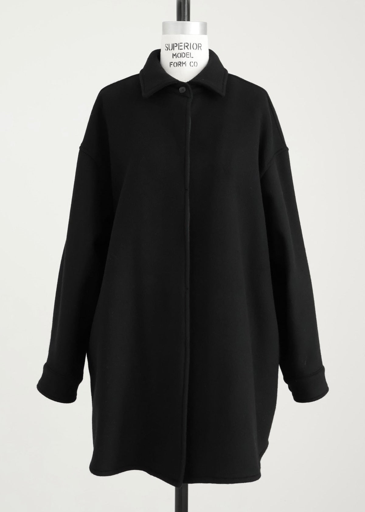 【Pre Order】 Wool Oversize Shirts Jacket & Wool Volume Stole Set