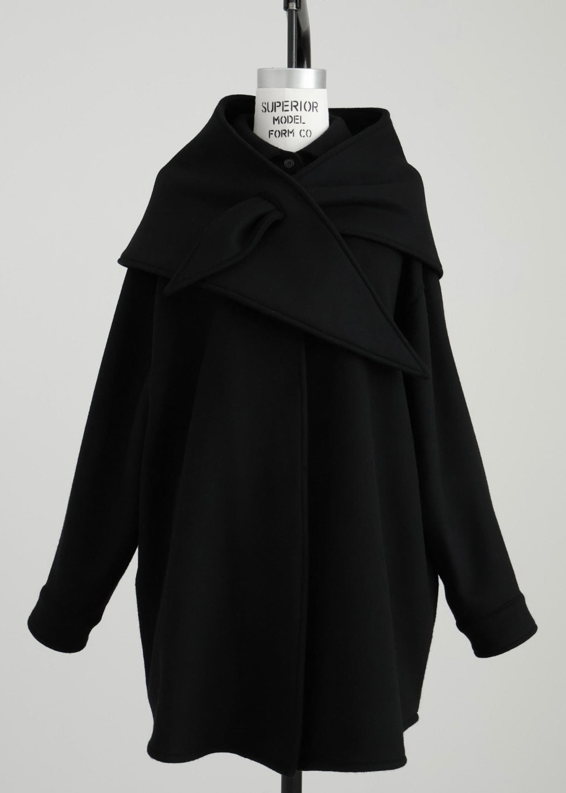 【Pre Order】 Wool Oversize Shirts Jacket & Wool Volume Stole Set