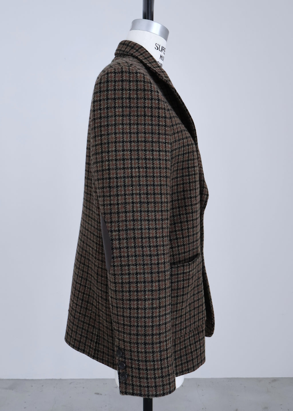 【Pre Order】 Leather Patch Jacket (Check)