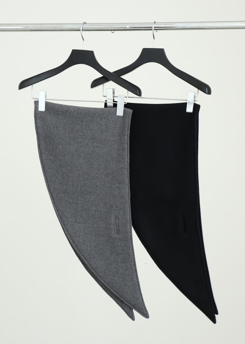 【Pre Order】 Wool Oversize Shirts Jacket & Wool Volume Stole Set