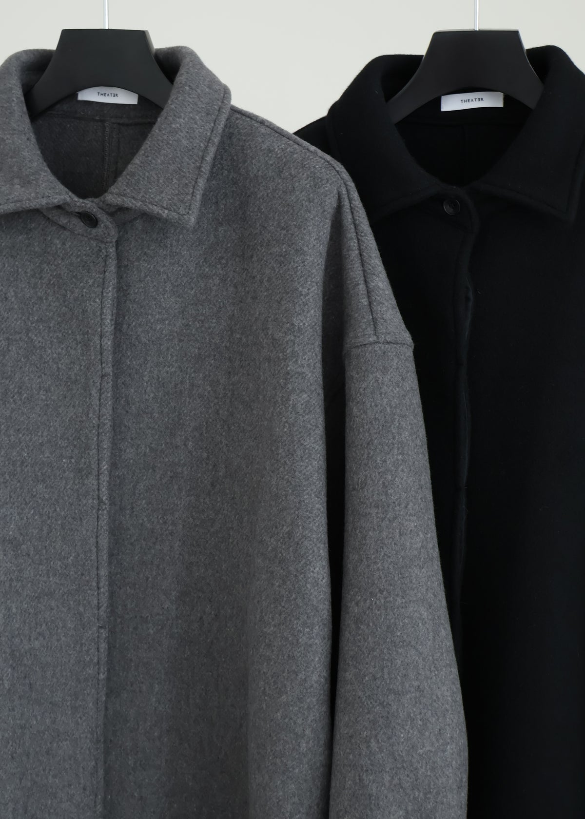 【Pre Order】 Wool Oversize Shirts Jacket & Wool Volume Stole Set