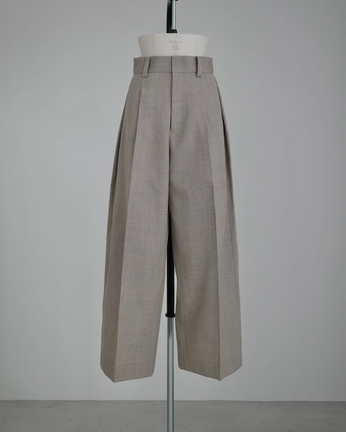 【Pre order】Tailored Fit Tuck Wide Pants（Graige）