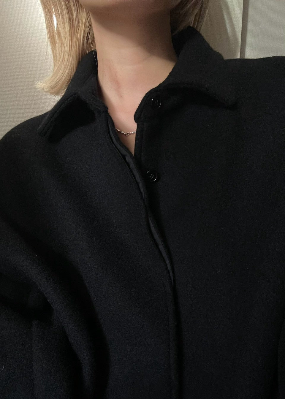 【Pre Order】 Wool Oversize Shirts Jacket & Wool Volume Stole Set