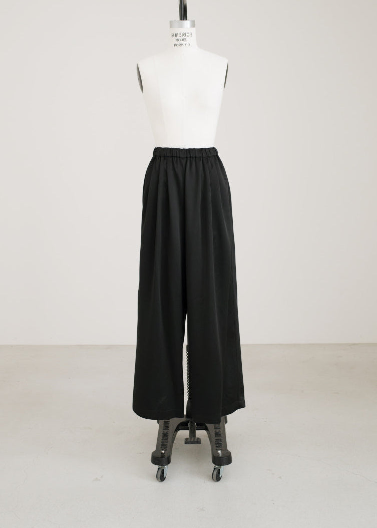 【Pre Order】Satin tuck wide pants