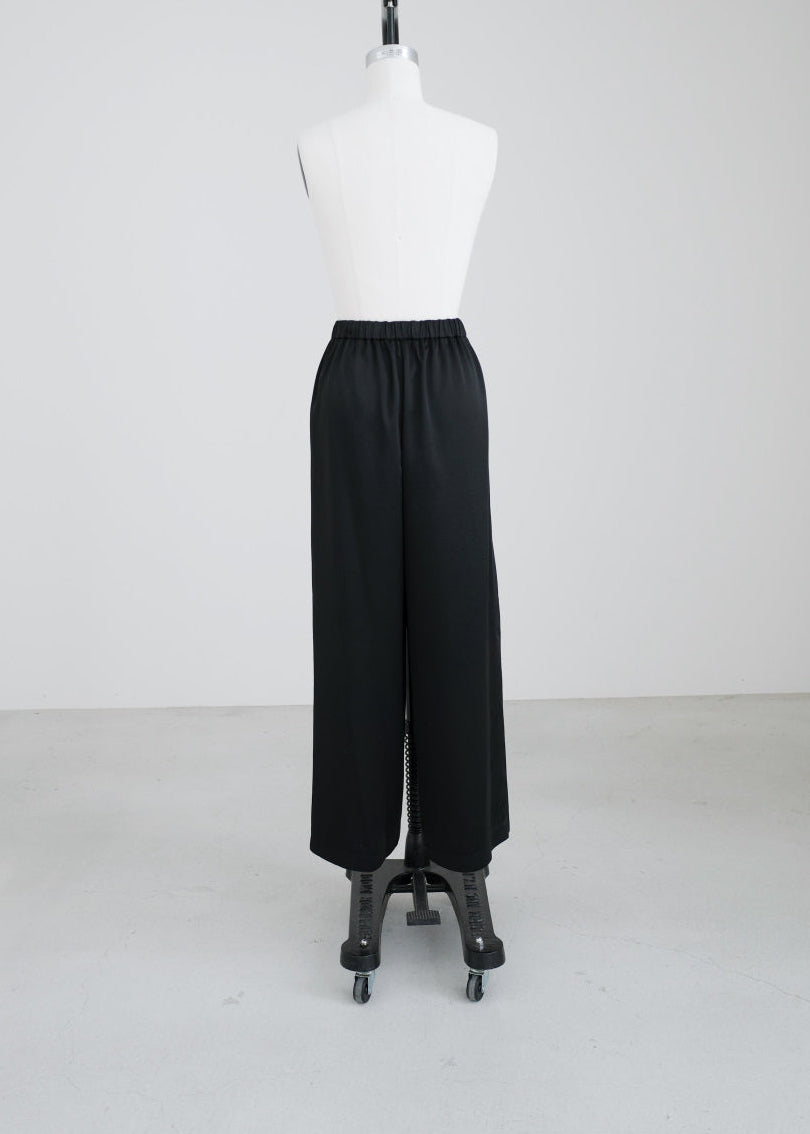 【Pre Order】Satin tuck wide pants
