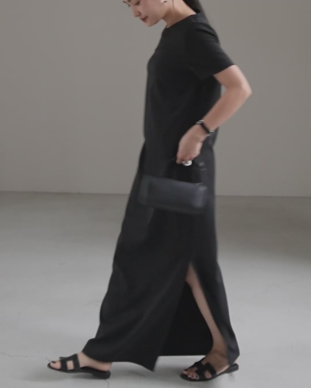 (THEATER)Essential Dress ブラック ロングワンピース THEATER｜シアター｜レディース｜ワンピース｜ Essential Dress